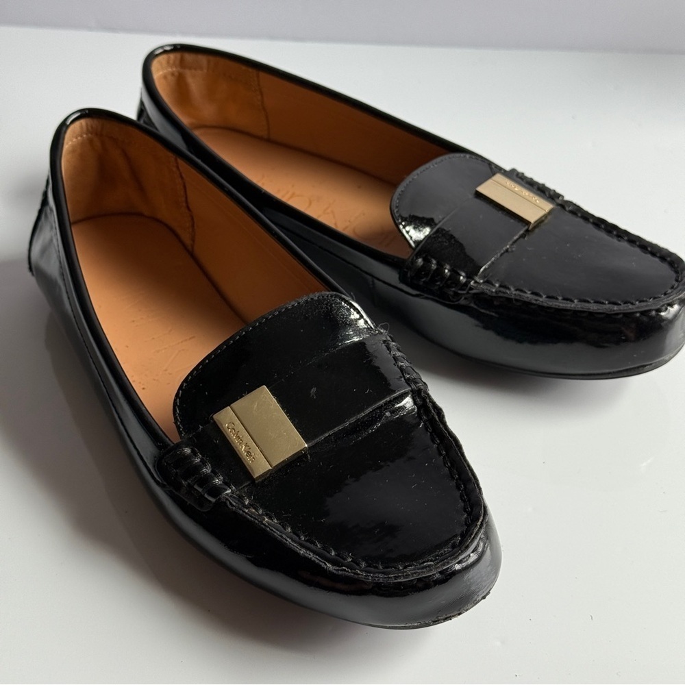 Calvin Klein Women's  Lisa Black Loafers Size 9.5 - Picture 6 of 11